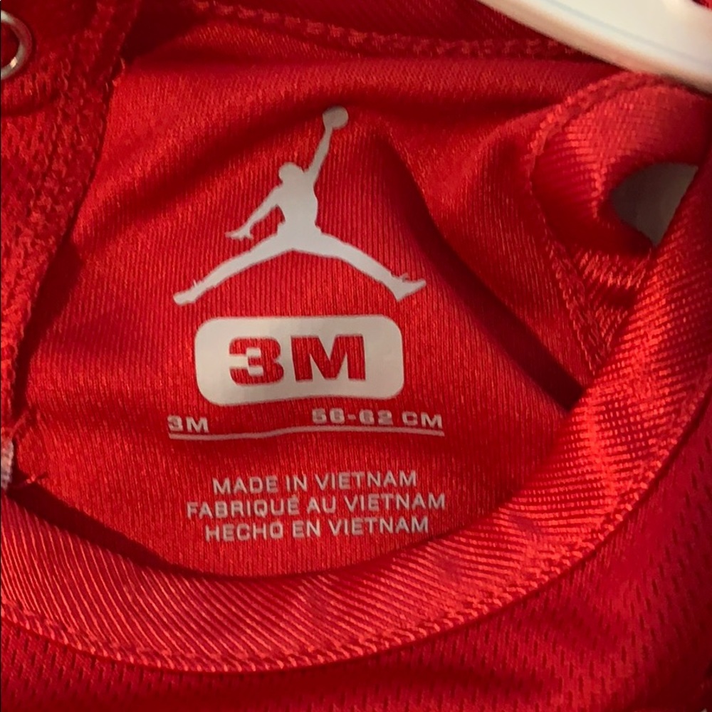 ‼️ 1 Left [ Air Jordan ] Red & Black Onesie 23 NWT - Picture 5 of 8